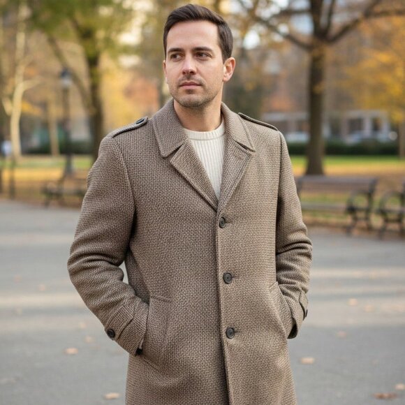 Vintage Energy Manufacturing Company wool blend topcoat Made in USA Size 38 - Picture 1 of 9